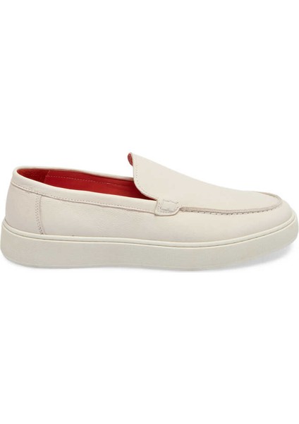 Beyaz Hakiki Deri Erkek Casual Ayakkabı - E24I1AY56832-B69