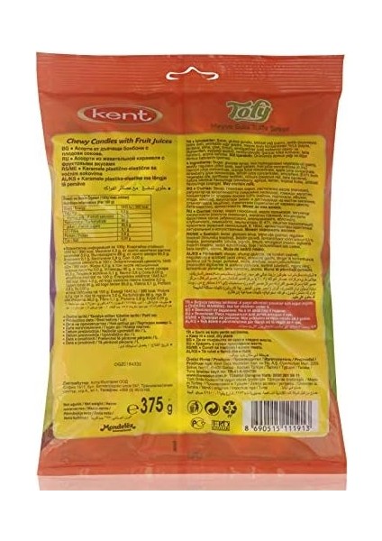 Kent Tofy Meyveli 375 gr Şeker fiyatları