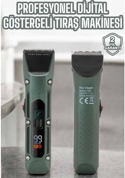 Tıraş Makinesi Dijital Göstergeli Turbo Motor Paslanmaz Çelik - CHT4110-2174