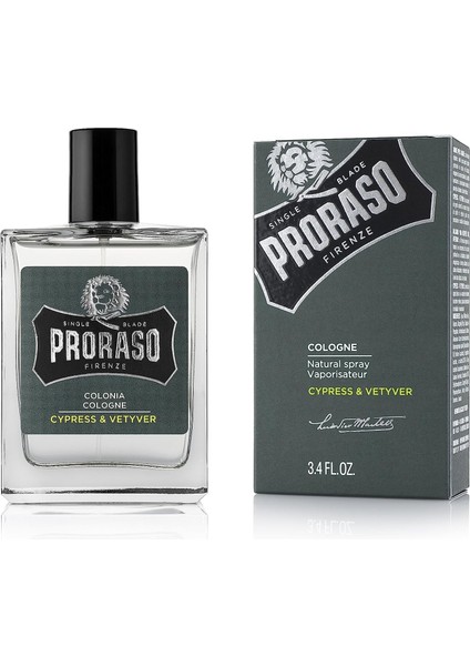Proraso Eau De Cologne Cypress & Vetyver, 100 ml