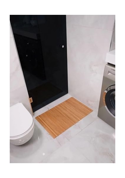 Lüks Bambu Kaymaz Paspası Su Geçirmez Çok Amaçlı Şık ve Dayanıklı Mat 65X45 cm modelleri