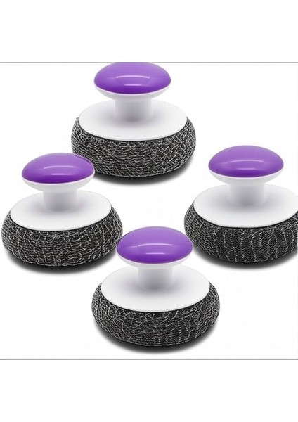 Efe Mark Powtel Paslanmaz Krom Saplı Bulaşık Teli 4'lü Eko Set