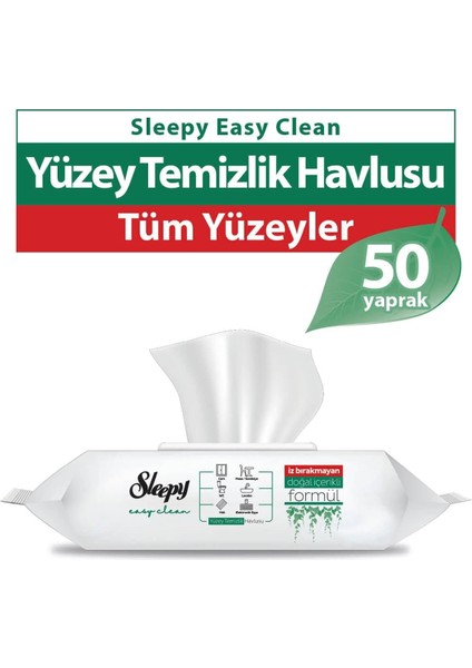 Sleepy Easy Clean Yüzey Temizlik Havlusu&mendili 50 Yaprak fiyatları