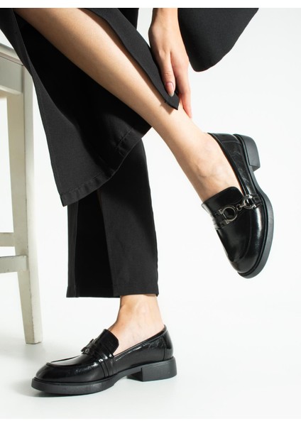 Kadın Toka Detaylı Günlük Loafer Teya - Siyah fırsatları