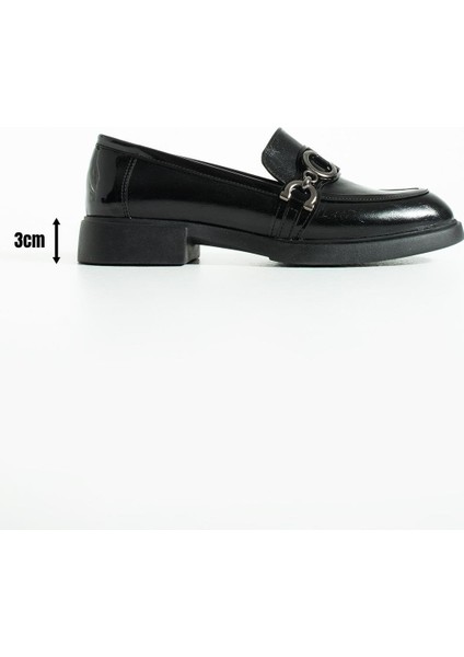 Kadın Toka Detaylı Günlük Loafer Teya - Siyah