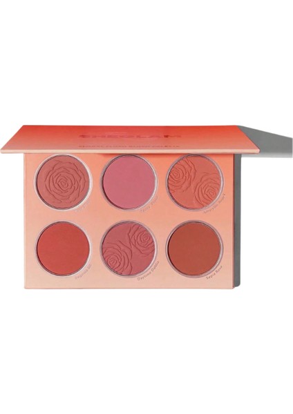 Floral Flush Allık Paleti,6’lı Pembe Ton, Uzun Süre Kalıcı