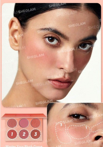 Floral Flush Allık Paleti,6’lı Pembe Ton, Uzun Süre Kalıcı fiyatları