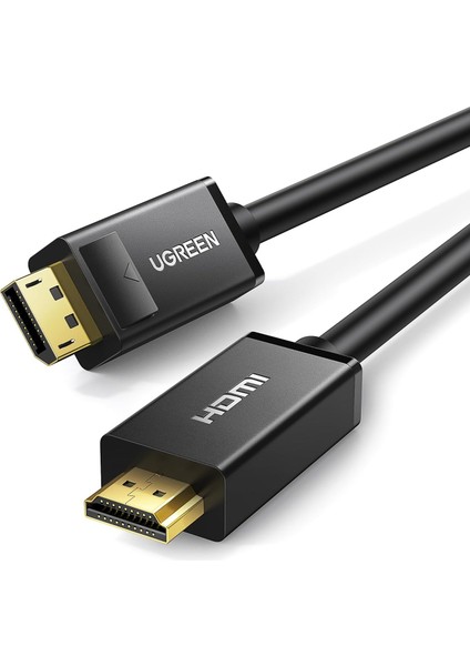 4K Displayport HDMI Dönüştürücü Kablo, 3 Metre, Siyah