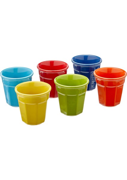 Y0TZ500 6 Espresso Bardağı,, Renkli, 23,5 x 14 x 7 Cm, 6 Adet