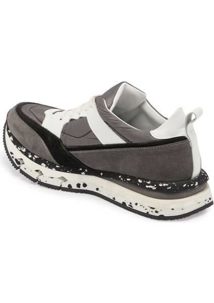 Gri Deri-Tekstil Erkek Sneaker - E24I1AY56822-B43