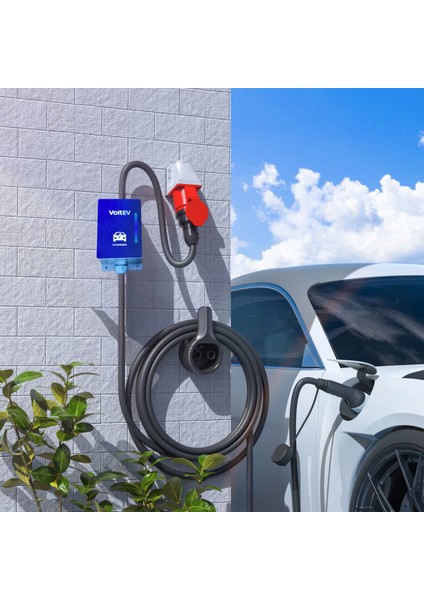 22KW Hızlı Şarj, Taşınabilir, 8mt Kablolu Elektrikli Araç Şarj Cihazı fırsatları