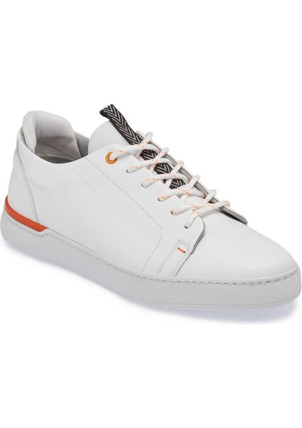 Beyaz Hakiki Nubuk Deri Erkek Sneaker - E24I1AY56823-A26