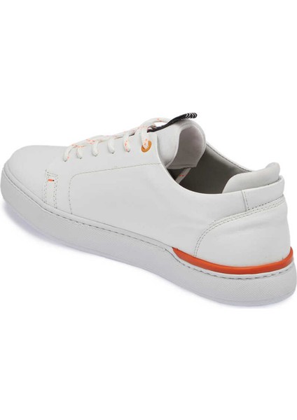 Beyaz Hakiki Nubuk Deri Erkek Sneaker - E24I1AY56823-A26