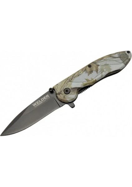 Eco Lounge Welder Çakı Yaprak Desenli 19,5 cm Yarı Otomatik , Kemerlikli