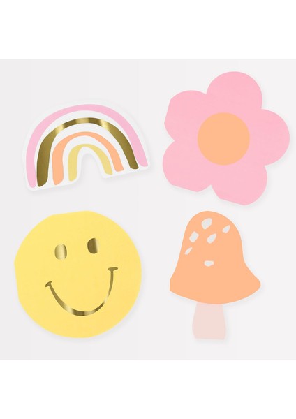 - Happy Face Diecut - Mutlu Yüz Semboller Peçeteler (X16)