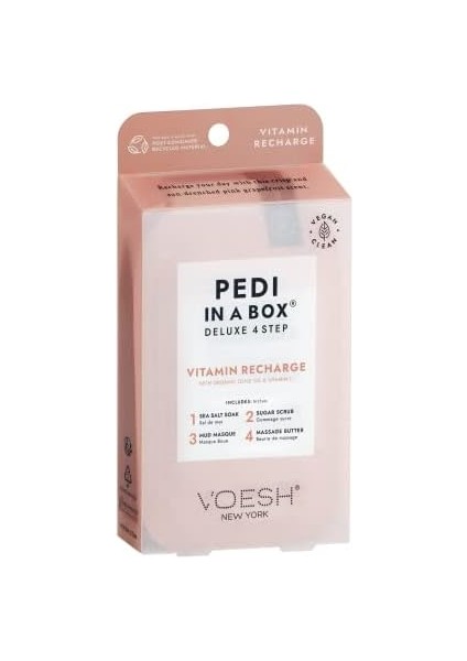 Voesh Pedi In A Box Deluxe 4 Adımlı Pedikür Seti Vitamin