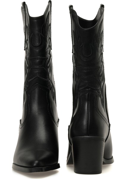 24K-1002 5pr Siyah Kadın Kovboy Bot indirimleri