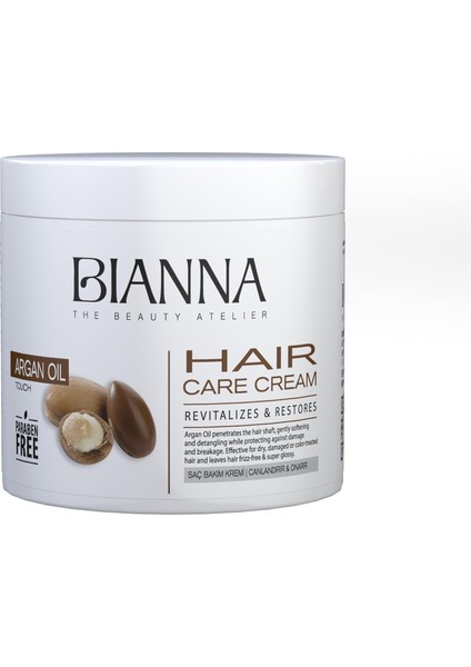 Bianna Saç Bakım Kremi Argan Yağlı Canlandırıcı ve Onarıcı Saç Bakım Kremi Tüm Saç Tiplerine Uygun fiyatları