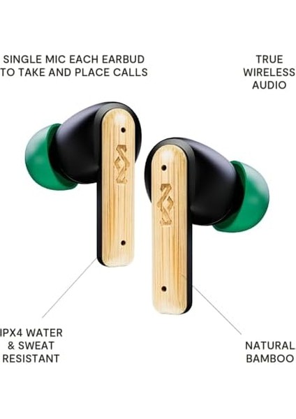 Bird Bluetooth Kulaklıklar Dahili Mikrofonlu Ipx4, Kulak Içi Kulaklıklarda 24 Saat Çalma Süresi, Usb-C Hızlı Şarjlı Kulaklık Kılıfı, Sürdürülebilir Malzemeler fiyatları