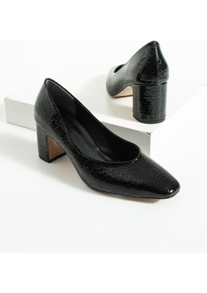 Kadın Günlük Topuklu Ayakkabı Feza - Siyah