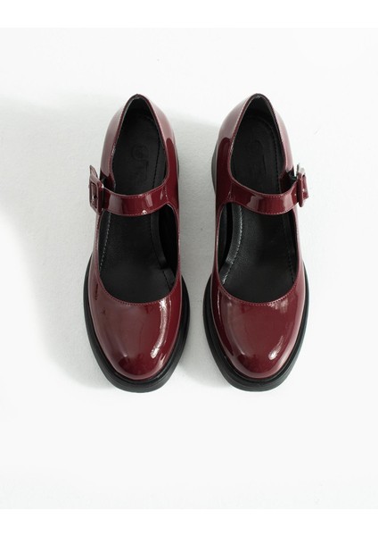 Kadın Bantlı Günlük Topuklu Ayakkabı Elda - Bordo indirimleri