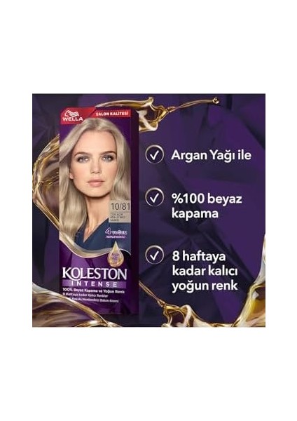 Koleston Intense 10-81 Çok Açık Küllü Inci Sarısı Saç Boyası