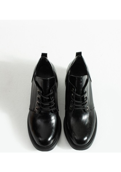 Kadın Bağcıklı Yüksak Taban Topuklu Ayakkabı Diva - Siyah indirimleri