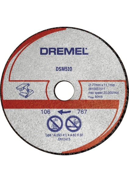 DSM20 Kompakt Testere ile Uyumlu Metal ve Plastik Kesme Diski (DSM510) 3'lü