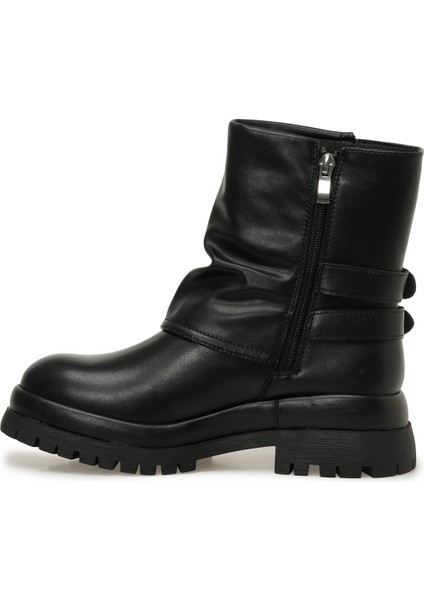 25K-8103 5pr Siyah Kadın Biker Bot modelleri