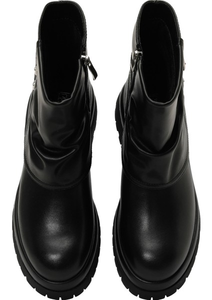 25K-8103 5pr Siyah Kadın Biker Bot fırsatları