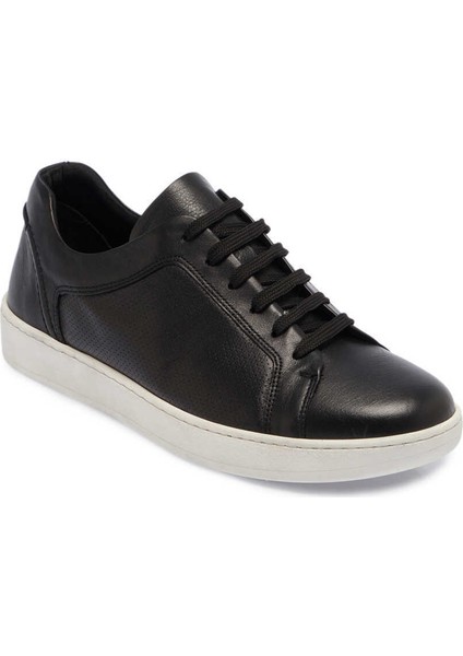 Siyah Hakiki Nubuk Deri Erkek Sneaker - E24I1AY56825-A23