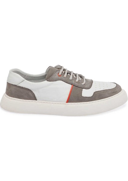 Gri Hakiki Deri Erkek Sneaker - E24I1AY56814-A40