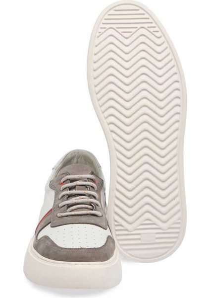 Gri Hakiki Deri Erkek Sneaker - E24I1AY56814-A40