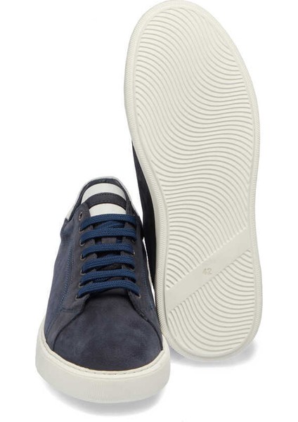 Lacivert Hakiki Deri Erkek Sneaker - E24I1AY56844-A31