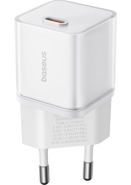 GAN5S Hızlı Şarj 1c, 30W Eu, Ay Beyazı