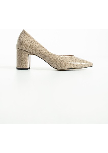 Kadın Günlük Topuklu Ayakkabı Feza - Vizon modelleri