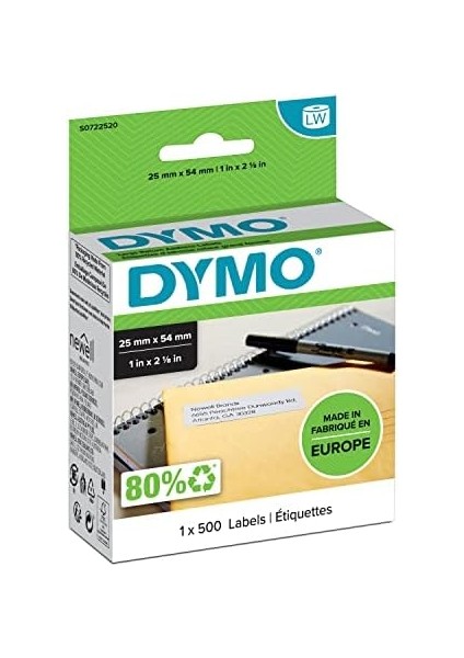 S0722520 Lw Iade Adres Etiketi, (25X54 Mm) 500 Etiket/paket fiyatları