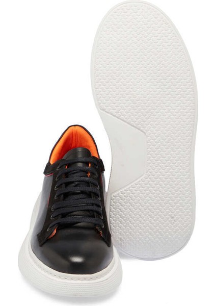 Siyah Hakiki Deri Erkek Sneaker - E24I1AY56837-A43