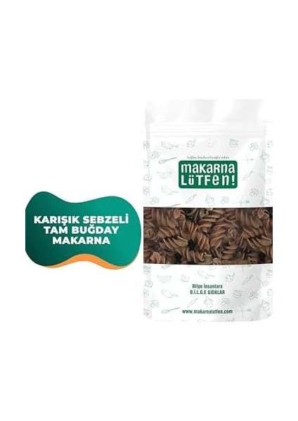 Makarna Lütfen! Karışık Sebzeli Tam Buğday Makarna 200 Gram