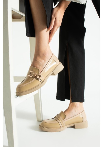 Kadın Toka Detaylı Günlük Loafer Teya - Bej fiyatları