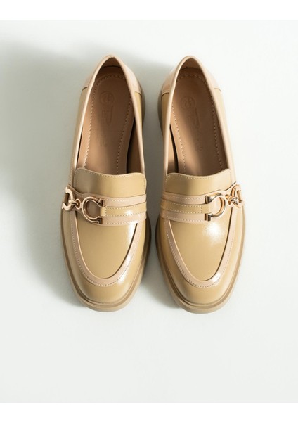 Kadın Toka Detaylı Günlük Loafer Teya - Bej indirimleri
