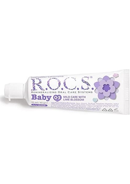 R.o.c.s. Rocs Baby 0-3 Yaş Florürsüz Bebek Diş Macunu - Ihlamur Özlü - 45G