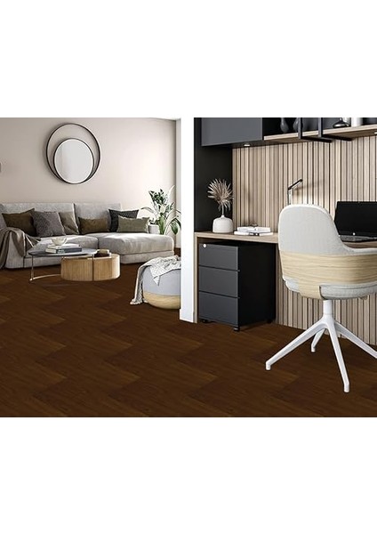 Kendinden Yapışkanlı Teak Desenli Pvc Kaplama Yer Döşemesi 25X80 cm / 5 Adet / 1 M² modelleri