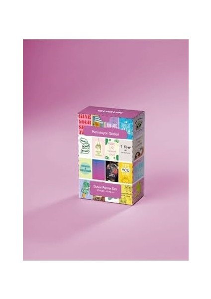 Motivasyon Sözleri Temalı 90 Adet Duvar Poster Seti, Özel Tasarım Kutulu, Oda Dekoru (GGK-K009) modelleri