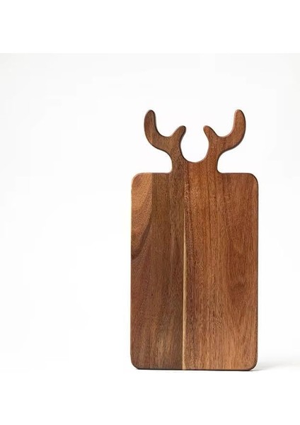 El Yapımı Akasya Ağacı Ahşap Kesme ve Doğrama Tahtası – Şık Tasarımlı, Dayanıklı, Et, Peynir, Ekmek, Sebze ve Meyve Kesim, Mutfak Için Ahşap Kesim Panosu (Dikdörtgen Geyik, 36X24 Cm)