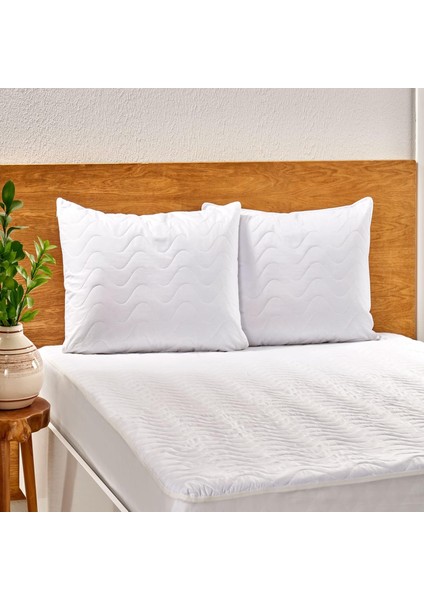 1500188717001 Soft Tek Kişilik Yastık Alezi Beyaz