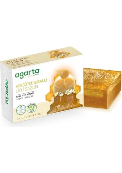 Agarta Doğal Arı Sütlü Ballı Lifli Sabun 150 gr