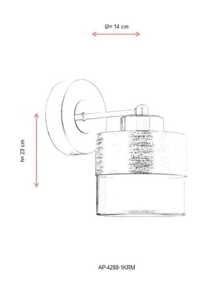 AP-60193-1KRM Krem E27 Metal Cam 14X19CM modelleri