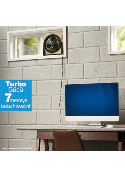 Turboforce Turbo HT900E, Sessiz Soğutma, 90 Dereceye Kadar Ayarlanabilir Eğim Açısı, 3 Hız Ayarı, Duvara Montaj, Masa - Siyah modelleri