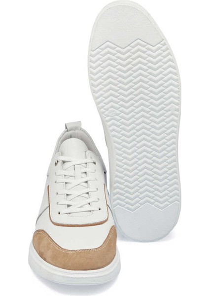 Beyaz Hakiki Deri Erkek Sneaker - E24I1AY56842-A26